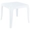 Luxury Commercial Living 20" White Glossy Stacking Square Outdoor Patio Side Table